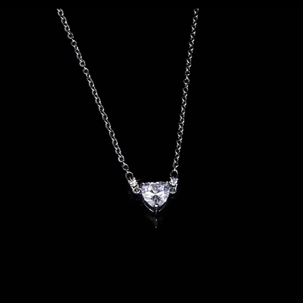 Dainty Crystal Heart Necklace - Picture 13 of 14